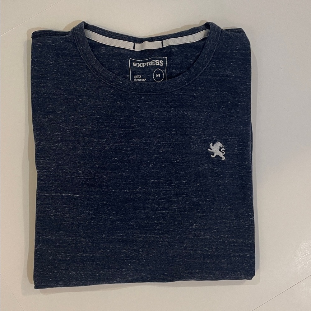 Men’s Express Dark Blue Short Sleeve Tee Size Large - Picture 4 of 4